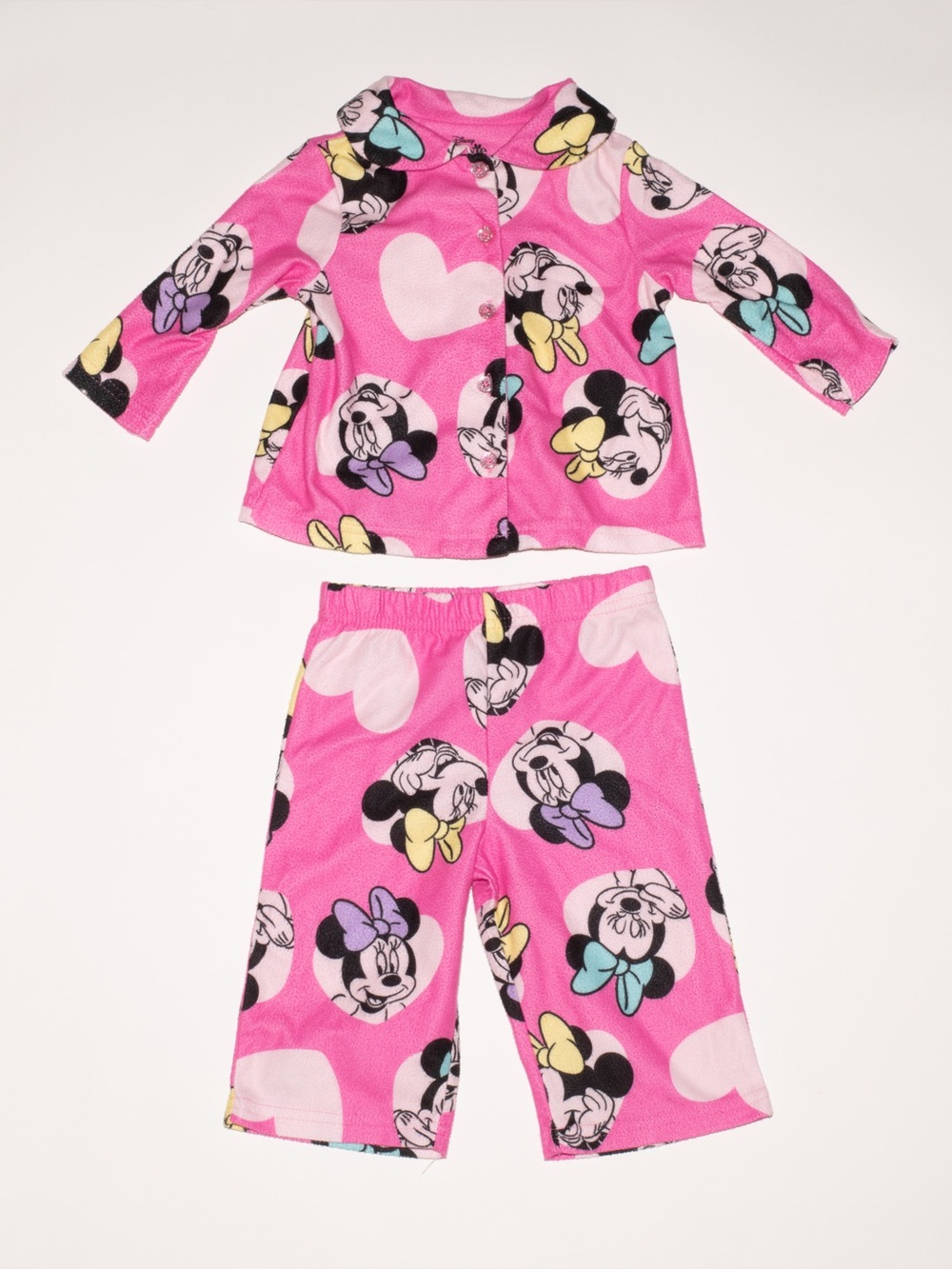 Disney Minnie Mouse 2 piece top and bottom pajamas